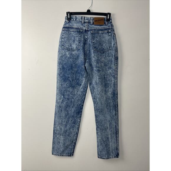 Unleaded Vintage Acid Wash Tapered Mom Jeans Size 7/8 High Rise 80s Denim Retro - Picture 2 of 13